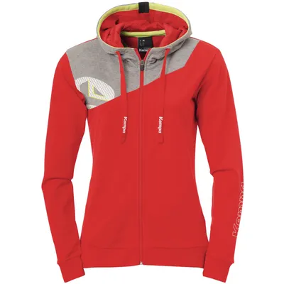 Produktbild von Kempa CORE 2.0 KAPUZENJACKE WOMEN S rot/dark grau melange