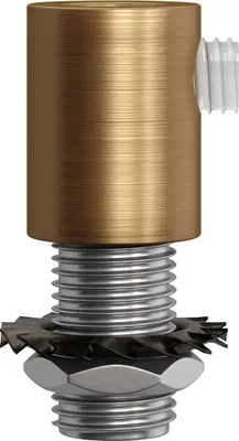 Immagine prodotto di Creative-Cables Serracavo cilindrico – (2 pezzi, Bronzo satinato, Ø 1,3 cm) – In metallo – Completo di tige, dado e rondella