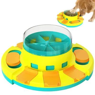 Hunde Intelligenzspielzeug, Leckerli-Spender, Slow Feeder, blau