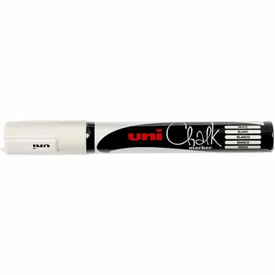 Image de marqueur craie uni-ball Chalk PWE-5M, blanc, pointe ogive