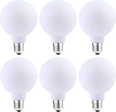Produktbild von 6 x LED Filament Leuchtmittel G95 Globe 12W = 100W E27 opal 1521lm warmweiß 2700K