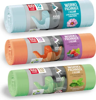 Produktbild von 3 Rollen Müllbeutel 60L mit Duft je 10 Stück Müllsack Abfallbeutel Mülltüten