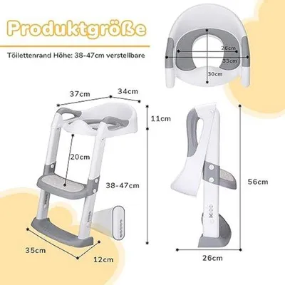 Produktbild von Famanu Kindertoilette mit Treppe - Sicherer Toilettensitz für Kinder