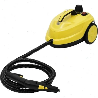 Produktbild von Handdampfreiniger - Dampfstrahler - 2600W Hochleistung - Komplettset mit Rädern - 2 abnehmbare Stangen - Dauer-Dampfausstoß