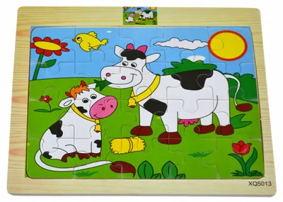 Produktbild von Drobiazgarnia Holzpuzzle 20 Teile Steckpuzzle für Kinder