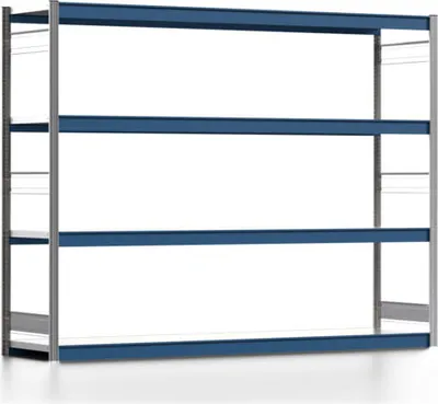 Produktbild von Weitspannregal EMIL - 2.000 x 2.570 x 600 mm (HxBxT) - Fachlast 400 kg - Grundregal - Stahlfachböden - Lagerregal