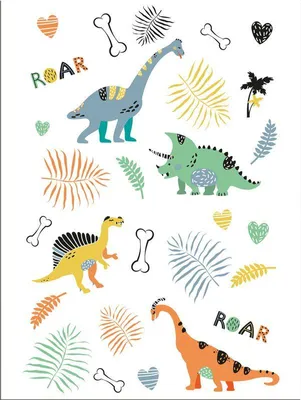 Produktbild von Little Dino Tattoos, ca. 30 Stück, Dinosaurier & Pflanzen Motive, 14x21 cm, Kinderparty