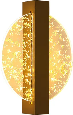 Produktbild von LED Wandleuchte mit 3 Farbtemperaturen, Rund Gold Silberfolie Design, 6 W, Wandlampe für Wohnzimmer, Schlafzimmer, Flur