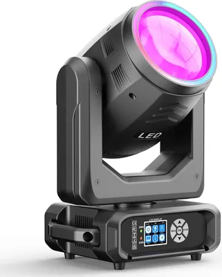 Produktbild von LED Moving Head Beam - Bühnenstrahler - 200 W - DMX512/RDM - 12 Farben, 15 Gobos - 18-Facettenprisma 360° - Zoom - Warmes Licht