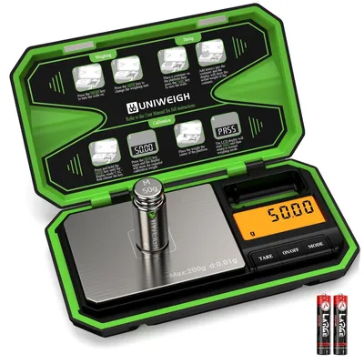 Immagine prodotto di Bilancia tascabile digitale - 200 g / 0,01 g - Arancione - Con peso di calibrazione da 50 g - Per cucina e piccoli oggetti