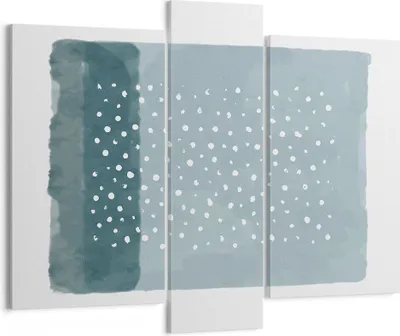 Produktbild von Bild auf Leinwand - Leinwandbild - 3 Teile - Aquarell Modern Blau - 95x80cm - Wand Bild - Wanddeko - Wandbilder - Leinwanddruck - Bilder - Wanddekoration - Leinwand bilder - Wandbild - CB95x80-4550