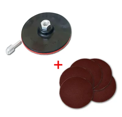Produktbild von 1x Stützteller 125mm + 50 Schleifscheiben 125mm P60 Schleifteller