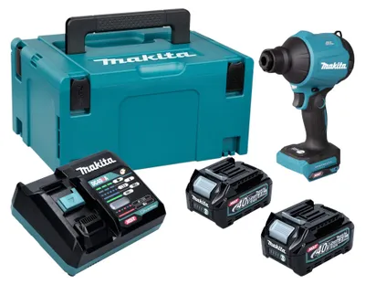 Immagine prodotto di Makita AS 001 GD201 Soffiatore a batteria 40 V max. Brushless + 2x batteria 2,5 Ah + caricabatterie + Makpac