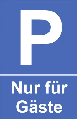 Produktbild von Metafranc Hinweisschild P-Nur für Gäste 200 x 300 mm