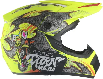 Obrázek produktu pro Cross helma Dětská helma Motocyklová helma Motokrosová helma Mejia matná žlutá Quad velikost XL