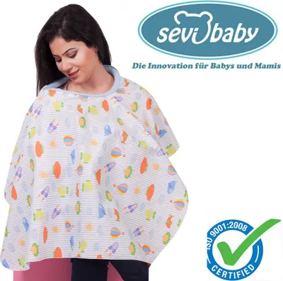 Produktbild von Sevibaby Baby Abdecktuch Stilltuch FLUGZEUG Stillschürze Stillcape Stillponcho 6280-33
