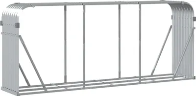 Obrázek produktu pro vidaXL Přístřešek na palivové dřevo Silver 234x45x100 cm Pozinkovaná ocel
