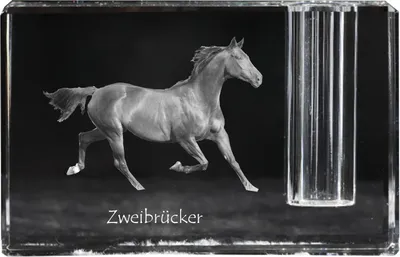 Productafbeelding van Tweebruggen kristallen pennenhouder met paard Art-Dog