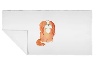 Produktbild von Mr. & Mrs. Panda Handtuch Hund Cavalier King Charles Spaniel - Weiß - Geschenk, Flauschtuch, Frotteehandtuch, 50x100, Sprüche, Schlappohren, gesichtshandtuch, kleines