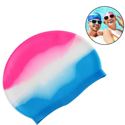 Produktbild von Badekappe  | Bademütze für Erwachsene Kinder | Badehaube | Schwimmhaube | Schwimmkappe | Silikon | BUNT