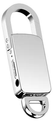 Productafbeelding van Zimilo 64GB sleutelhanger-dictafoon, digitaal opnameapparaat met ruisonderdrukking, stemrecorder met tijdstempel, zilver