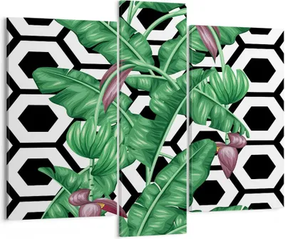 Produktbild von Bild auf Leinwand - Leinwandbild - Blatt Pflanze Blume - 95x80cm - Wand Bild - Wanddeko - Wandbilder - Leinwanddruck - Bilder - Kunstdruck - Wanddekoration - Leinwand bilder - Wandkunst - CB95x80-3798
