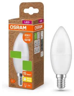 Imagen del producto de Osram 4058075832008, 7,5 W, 60 W, casquillo E14, 806 lúmenes, 15000 horas, luz cálida