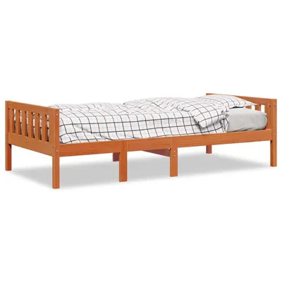 Produktbild von Kinderbett ohne Matratze Wachsbraun 90x190 cm Massivholz Kiefer