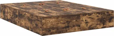 Obrázek produktu pro Rám postele s úložným prostorem, barva: kouřová dubová, rozměry: 150 cm, materiál: dřevovláknitá deska