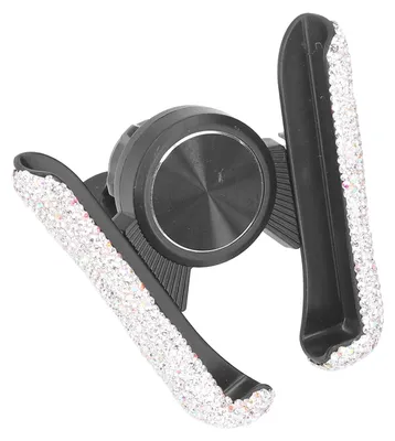 Zdjęcie produktu dla Bling Uchwyt samochodowy do telefonu komórkowego Uchwyt samochodowy do telefonu komórkowego Regulowany uchwyt samochodowy do telefonu komórkowego Uniwersalny dla kobiet i dziewcząt Biały