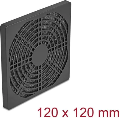 Obrázok produktu pre DeLOCK 67313, Ventilátorová mriežka, Akrylonitrilbutadienstyren (ABS), Čierna, 55 °C, -10 °C, 1 ventilátor/ventilátory
