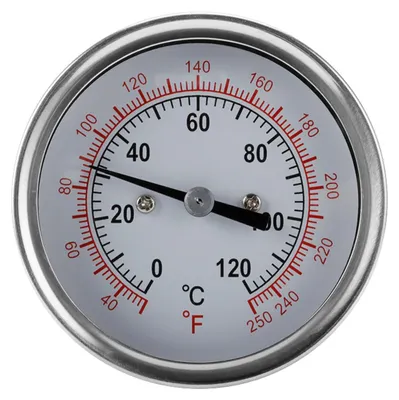 Produktbild von INF Edelstahl Bimetall-Thermometer 6,2x6,2x7cm für BBQ, Ofen und Smoker