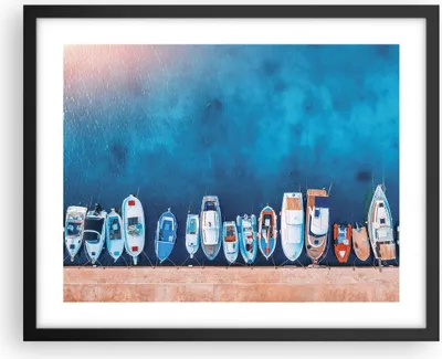 Produktbild von Gerahmtes Poster - Schwarzer Rahmen - Hafen Hafen £ódŸ - 50x40 cm - Wand Bild - Wanddeko - Wandbilder - Kunstposter - Wandposter - Bilderrahmen - Bilder - Kunstdruck - Wanddekoration - P2BAA50x40-5081
