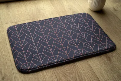 Produktbild von Badteppich Saugfähige - Badezimmer Teppich - Rutschfester Badvorleger Badematte - 90x60 cm - Abstraktion