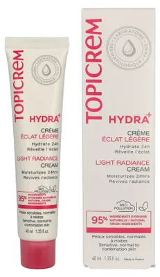 Image de Topicrem Hydra+ Light crème hydratante et illuminatrice, 40ml