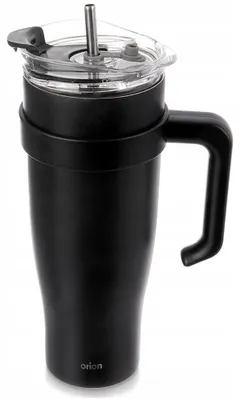 Produktbild von Orion Thermobecher 1,2L Edelstahl Schwarz mit Griff