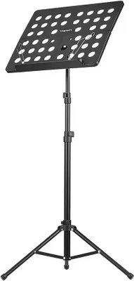Produktbild von Notenstativ - Notenständerhalter - Musikversion - Faltleicht - 50-140cm Einstellbar - Schwarz