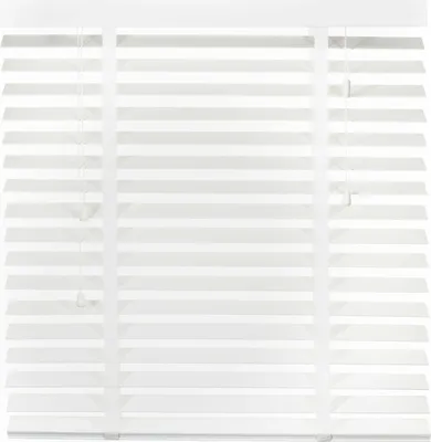 Produktbild von Holz Jalousie 50 mm - Weiß - 60 cm x 175 cm - Fenster und Tür Jalousie