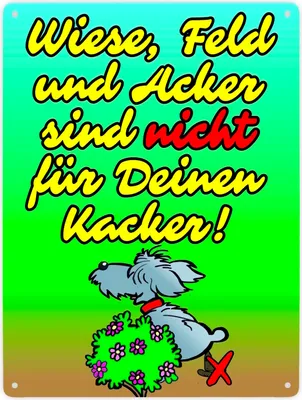 Produktbild von Kein Hundeklo Metallschild XXL in 28x38 cm mit lustigem Spruch