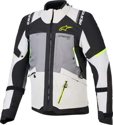 Immagine prodotto di Alpinestars Andes V4 Drystar giacca impermeabile in tessuto da moto, grigio/giallo, 4XL