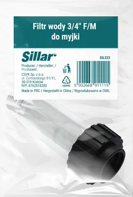 Produktbild von Filtr wody Sillar 3/4 do kranu węża ogrodowego Mazuer do pralek Karcher Parkside