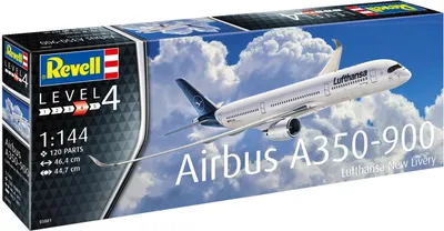 Produktbild von Revell 03881 Airbus A350-900 Lufthansa New Livery Flugmodell Bausatz 1:144 (03881)