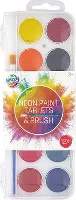 Image de Verfpalet Neon met Kwast