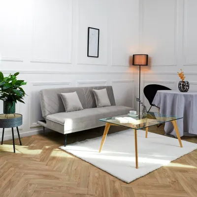 Image de Canapé - HOME DECO FACTORY - Diane - Convertible - Gris