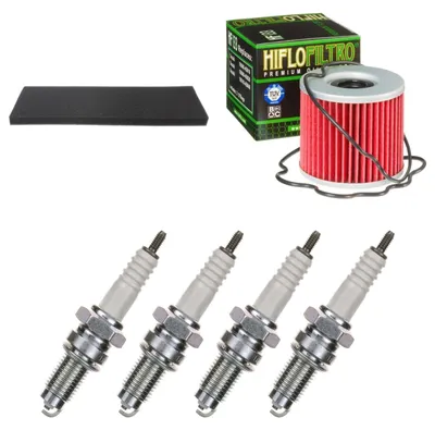 Obrázok produktu pre Súprava náhradných dielov pre Suzuki GS 550 (1977–1979) – vzduchový filter, olejový filter, zapaľovacie sviečky od pamoto –