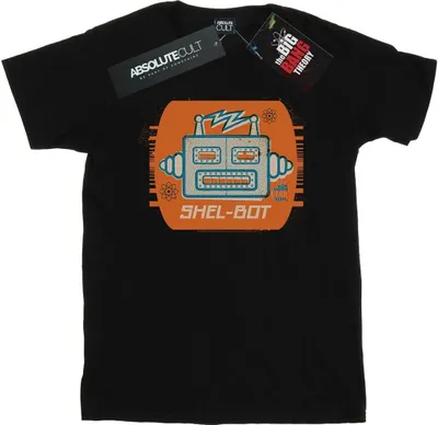 Image de The Big Bang Theory - T-shirt pour homme "Shel-Bot" BI12976 (5XL) (Noir)