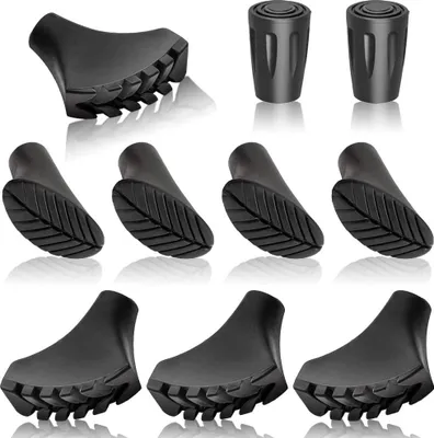 Produktbild von Nordic Walking Pads Walking Stöcke Gummipuffer 10Stk Asphalt Gummipuffer für alle gängigen Nordic Walking Stöcke Wanderstöcke für den Nordic Walking Stock mit einen Durchmesser von 11mm