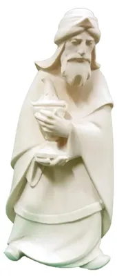 Holzfigur Melchior, Weihnachtskrippe, 16 cm, handbemalt