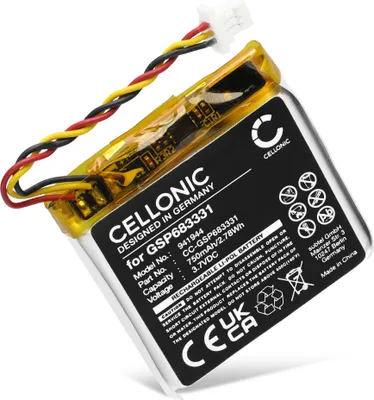 Produktbild von CELLONIC 1x Akku für Headset Kompatibel mit JBL Live 660NC, Live 660, GSP683331 - (750mAh, 3.7V)