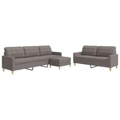 Zdjęcie produktu dla VidaXL 3278334, Szarobrązowy, Pianka, Metal, Poliester, 2,26 m, 77 cm, 80 cm